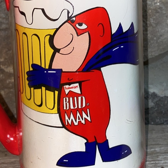 80s BudMan plastic ThermoServe mug. 16oz. - Picture 5 of 9